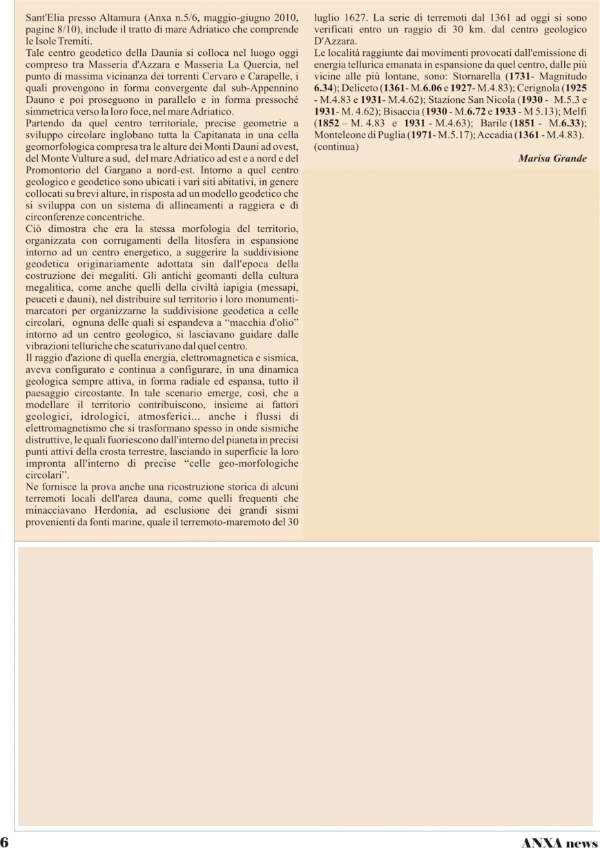 02- 06MARISA GRANDE -L'ANTICA ORGANIZZAZIONE GEODETICA DELL'ALTA PUGLIA I PARTE- LUGLIO -AGOSTO 2010 a
